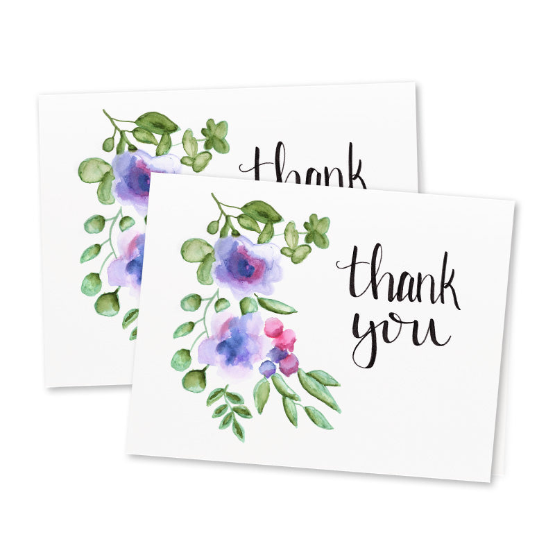 Assorted Flower Thank You Cards