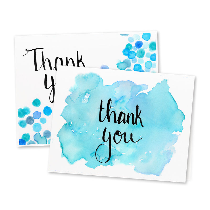 Assorted Watercolor Thank You Cards